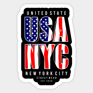 United State USA NYC Sticker